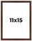 Classic Modern Brown Picture Frame - UV Acrylic, Foam Board Backing, Hanging Hardware